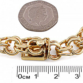 9ct gold 31.6g 7 inch unusual Bracelet
